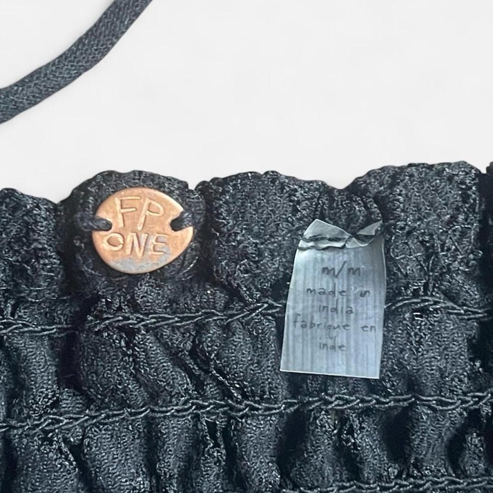 Free People Adella Black Lace Bralette Top with Adjustable Straps Sz M Boho - Picture 4 of 5